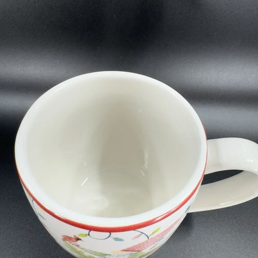 Pottery‎ Barn FOREST GNOME MUG Holiday Christmas 22oz Coffee Mug Ceramic Set 2